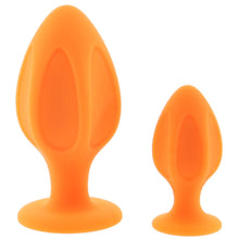 Load image into Gallery viewer, Cheeky Orange Textured Butt Plug Set
