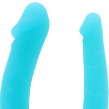 Load image into Gallery viewer, Silicone AC/DC Double Dildo in Teal
