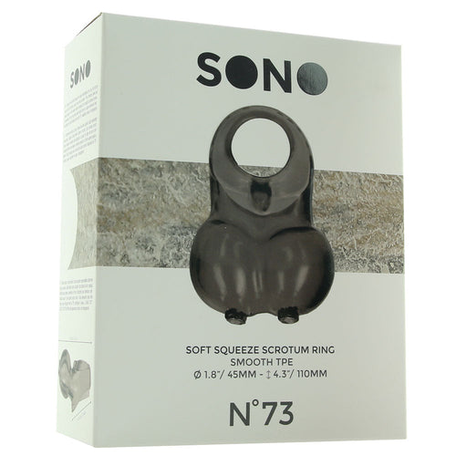 SONO No.73 Soft Squeeze Scrotum Ring in Black