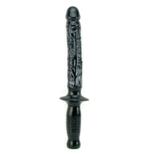 Load image into Gallery viewer, Black Dildo with Handle 15.5 Inch.
