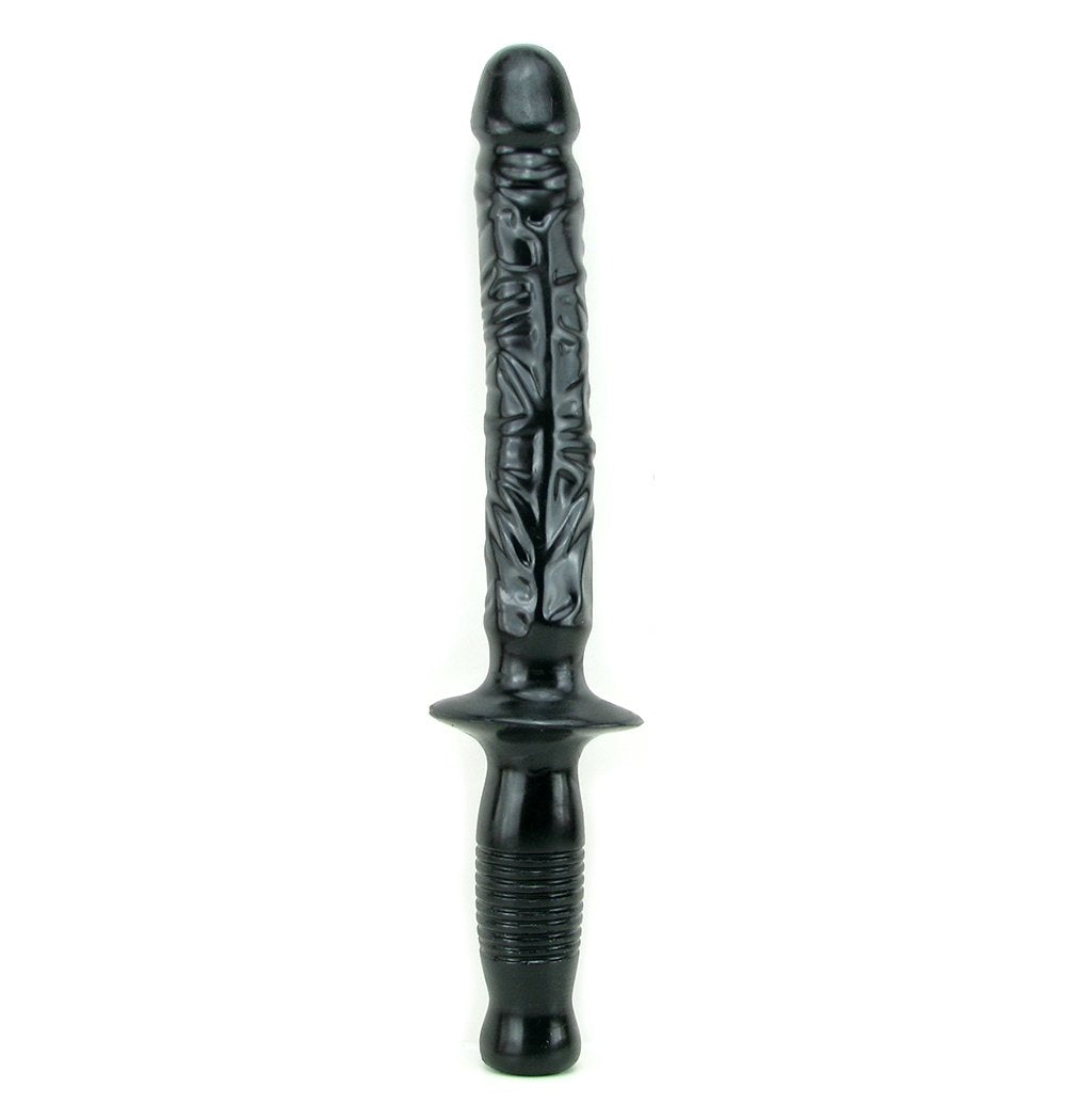 Black Dildo with Handle 15.5 Inch.