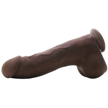 Load image into Gallery viewer, The Master D 10.5 Inch ULTRASKYN Ballsy Dildo in Chocolate
