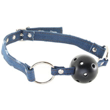 Load image into Gallery viewer, Breathable Ball Gag with Denim Straps
