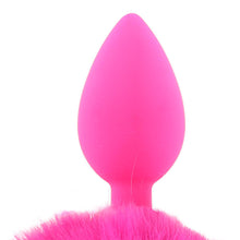 Load image into Gallery viewer, Bunny Tail Beginner Silicone Butt Plug in Pink
