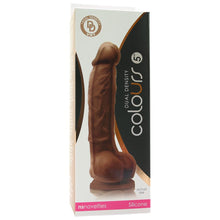 Load image into Gallery viewer, Colours 5 Inch Dual Density Silicone Dildo in Brown
