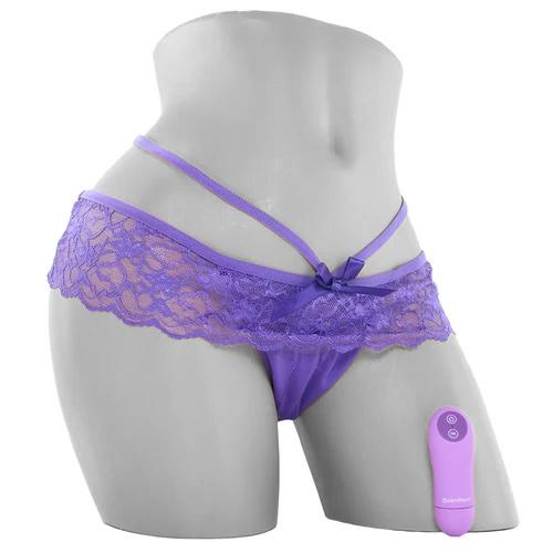Fantasy For Her Crotchless Panty Thrill-Her Vibe in Purple
