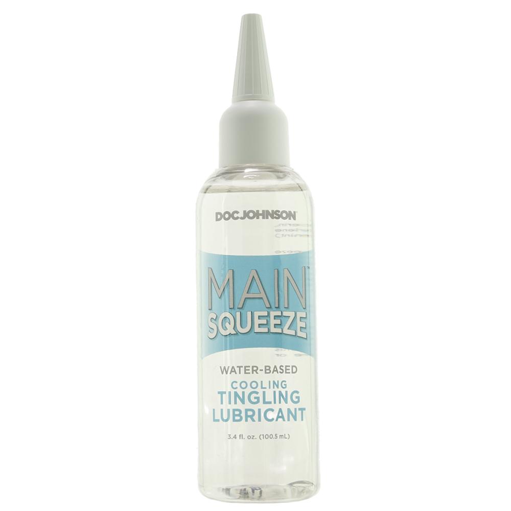Main Squeeze Water-Based Cooling Tingling Lubricant in 3.4o