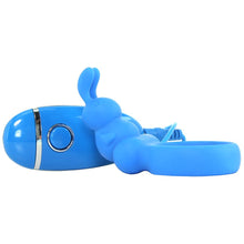 Load image into Gallery viewer, O-Zone Rechargeable Bunny Cock Ring in Blue
