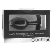 Load image into Gallery viewer, Ouch! Large Diamond Butt Plug with Handle

