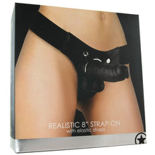 Load image into Gallery viewer, Realistic 8 Inch Strap-On Black Dildo
