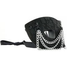 Load image into Gallery viewer, Sincerely Chained Lace Mask in Black

