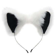 Load image into Gallery viewer, Tailz White Fox Tail Anal Plug &amp; Ears Set
