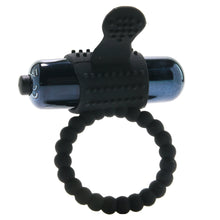 Load image into Gallery viewer, Vibrating Silicone Super Ring in Black

